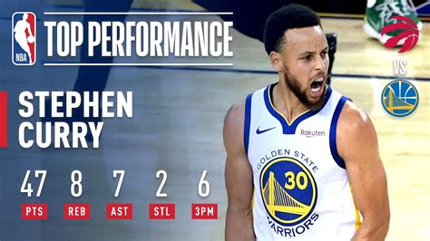 Stephen Curry Goes For A New Playoff Career High 47 Points Nba Finals