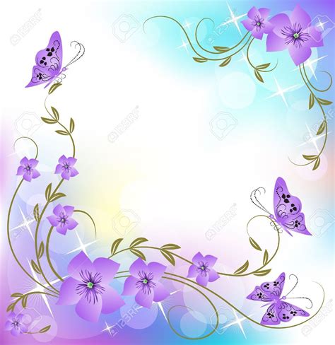 Lavender Flowers Background Clip Art Cliparts