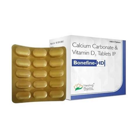 Bonefine Hd Calcium Carbonate And Vitamin D3 Tablets Ip At Rs 120box In