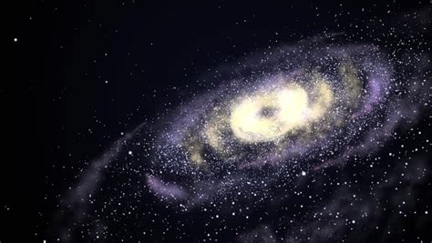 3d Animation Of Galaxy And Nebula With Shining Star Light