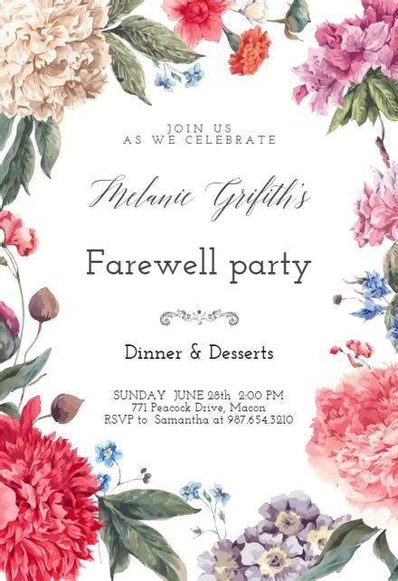 retirement farewell party invitation templates
