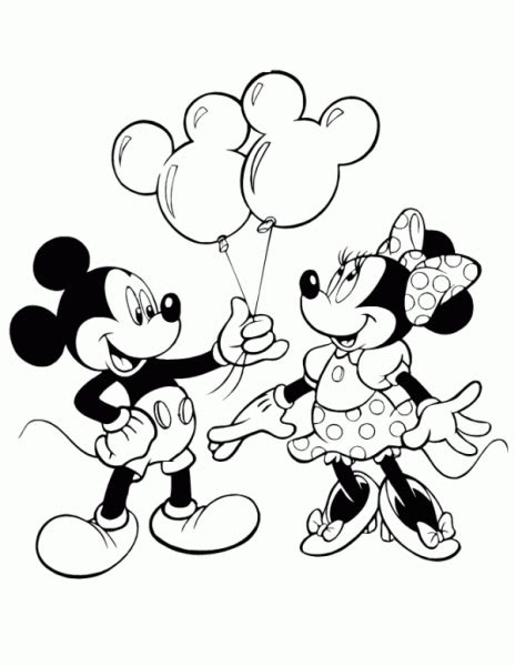 Dibujos De Miki Y Mini Para Colorear Mickey Mouse Coloring Pages