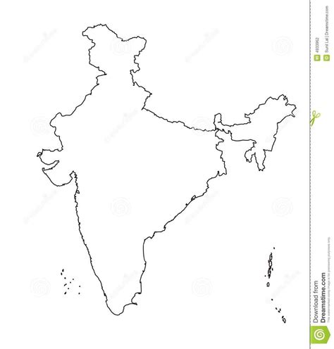 India Outline Map A Size Printable Printable Maps ZOHAL