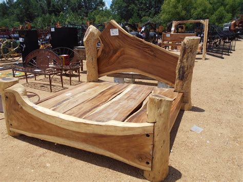 Original gala and pu polish. TEAK WOOD BED - J.M. Wood Auction Company, Inc.