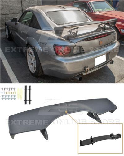 For 00 09 Honda S2000 Ap1 Ap2 Cr Style Primer Black Rear Trunk Wing