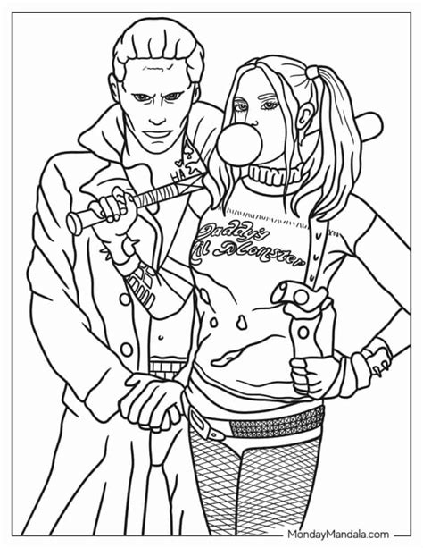24 Free Printable Harley Quinn Coloring Pages Avengers Coloring Pages