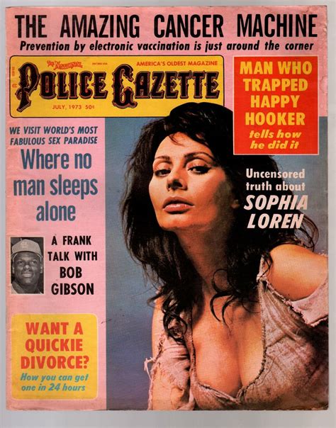 National Police Gazette 7 1973 Sophi Loren Cover Cheesecake Zeppelin Blimp Vg Magazines