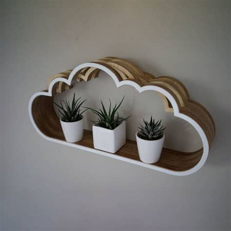 Wooden Cloud Shelf Unit Shelves Cloud Shelf Interior Plants