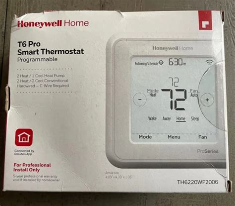 Honeywell Home T6 Pro Smart Wi Fi Programmable Thermostat Multi Stage