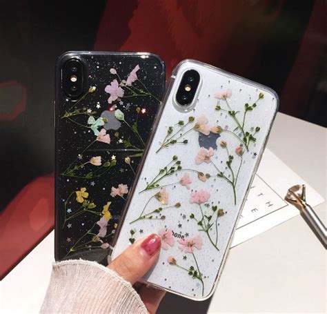 For iphone 6 for iphone 6splus for iphone 6s for iphone 8 for iphone 7 for iphone 8plus for iphone 7plus for iphone xr for iphone x for iphone xs max for iphone xs for iphone 11 for iphone 11 pro for iphone 11pro max. Secret Garden Real Dried Flowers iPhone Case - Onyx Bunny