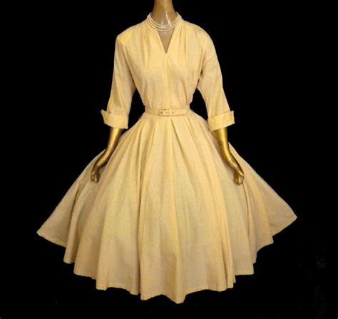 Amazing Vintage 50s Full Circle Skirt Dress Day