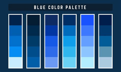 Blue Vector Color Palette 2209256 Vector Art At Vecteezy