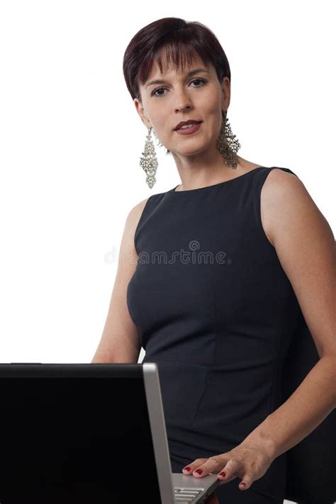 Business Woman And Laptop Stock Image Image Of Female 27716613