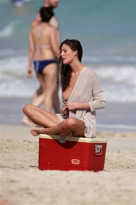 Alejandra Guilmant Topless At A Photo Shoot In Miami Beach For 2017