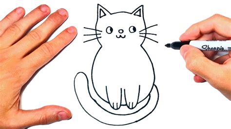 cómo dibujar un gato muy fácil dibujo de gato youtube