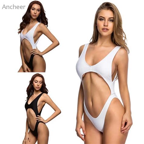Out Sexy Solid One Piece Belly Cut Women Bikini Bodysuit In Body Suits From Sports