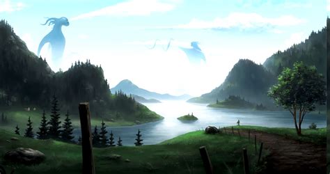 Looking for the best anime background? anime, Landscape Wallpapers HD / Desktop and Mobile ...