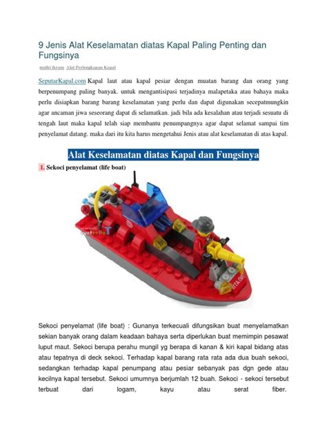 Kebakaran diatas kapal dapat terjadi dari berbagai hal seperti: Alat Keselamatan Di Kapal Dan Fungsinya - Berbagai Alat