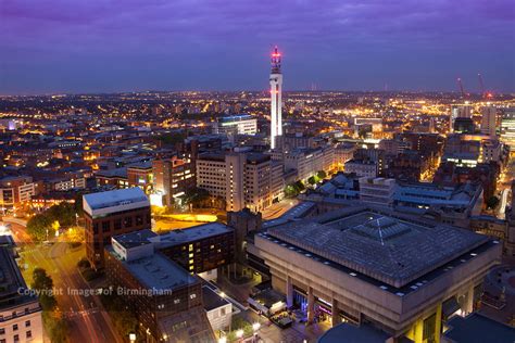 Images Of Birmingham Photo Library Cityscape Of Birmingham At Night