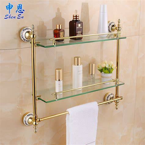 Not only bathroom glass shelf, you could also find another pics such as glass shelves, bathroom shelves, glass shelves for bathroom, bathroom glass shelf over toilet, glass bathroom wall. European gilding bathroom shelf toilet glass shelf towel ...
