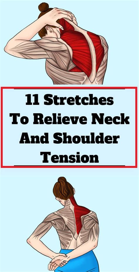 11 Stretches To Relieve Neck And Shoulder Tension In 2020 Shoulder