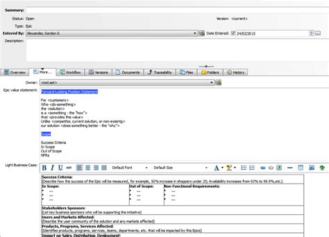 To project your business to a potential decision making body, it is essential to have a business case template. Using TestTrack and the Scaled Agile Framework: Part 1 | Perforce