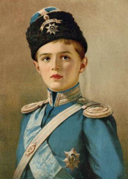 Tsarevich Alexei Portrait Postcard Anastasia February Revolution