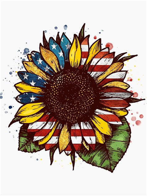 Free 132 Sunflower American Flag Svg Svg Png Eps Dxf File