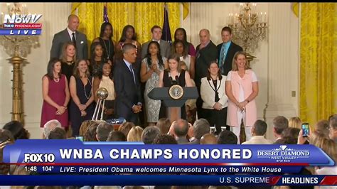 Fnn President Obama Honors 2015 Wnba Champs Minnesota Lynx At White