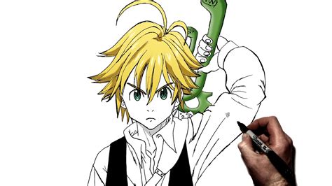How To Draw Meliodas Step By Step Seven Deadly Sins Youtube