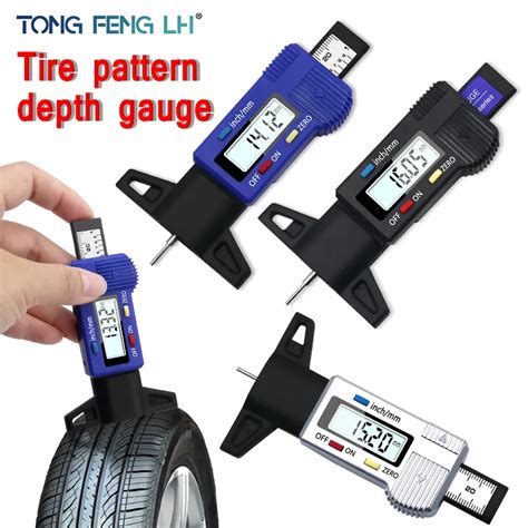Lcd Digital Depth Measure Gauge Tyre Tread Brake Pad Shoe Caliper 0