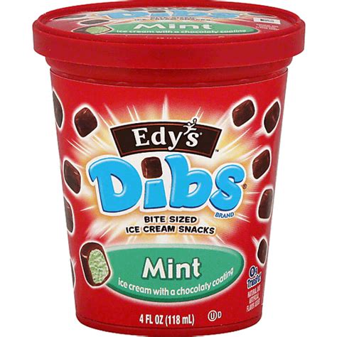Edys Dibs Ice Cream Snacks Bite Sized Mint Other Sun Fresh