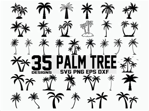 Palm Tree Svg File For Cricut Palm Tree Clipart Printables And Svg