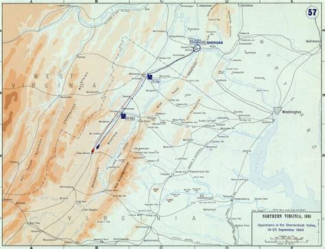 Shenandoah Valley Operations 18 23 September 1864 Campaign Map