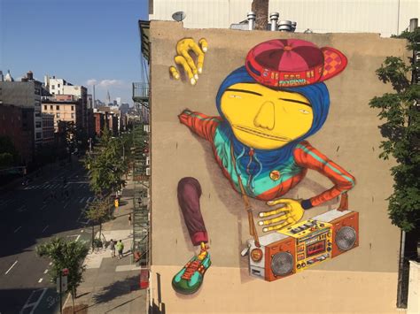 Mural Em Nova Iorque Osgemeos Arte De Rua Grafite De Rua