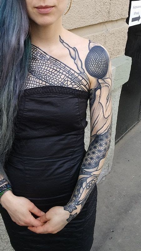 Blackwork Tattoo Woman Blackwork Tattoo Sleeve Traditional Geometric