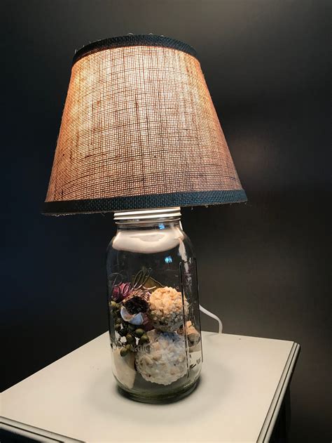 Mason Jar Lamp Distressed Lamp Table Lamp Rustic Accent Etsy