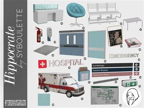 Hippocrate Medical Cc Sims 4 Syboulette Custom Content For The Sims 4