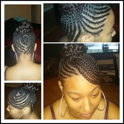 Cornrows With Braided Bangs