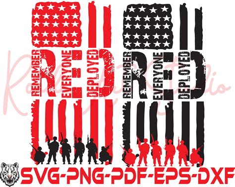 Remember Everyone Deployed Svg Red Fridayamerican Flag Etsy Uk