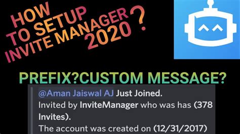The person adding the bot needs manage server permissions to do so. How To add and setup Invite Manager in Discord 2020 - YouTube