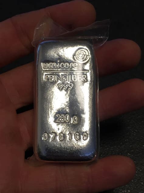 Umicore 250 Grams 999 Silver Silver Bars Catawiki