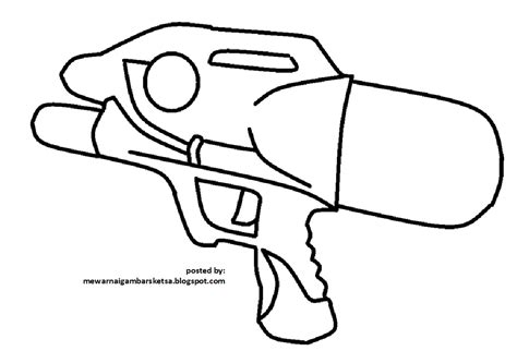 Gambar Mewarnai Gambar Sketsa Pistol Air 2 Di Rebanas Rebanas