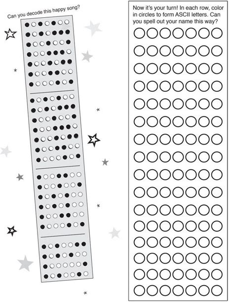 Binary Code Free Printable Activity Pages Etsy Printable Binary