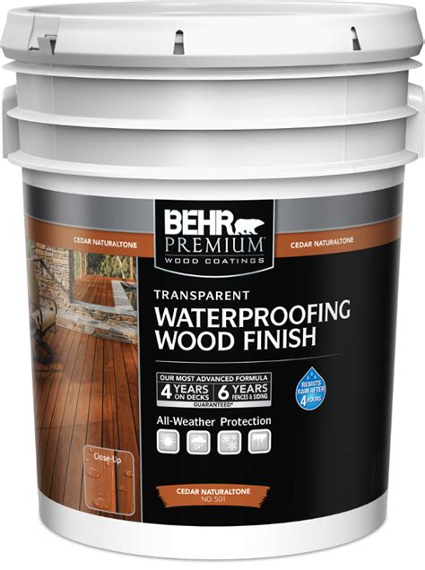 Behr Premium Transparent Waterproofing Wood Finish Coatings Company