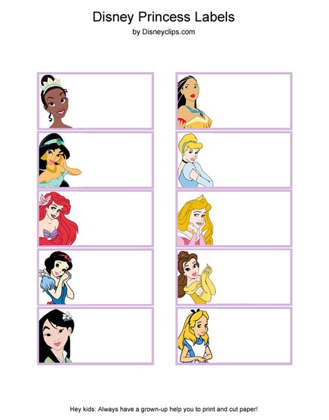 Disney Princess Labels With Images Princess Birthday Party Food