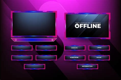 Premium Vector Live Streaming Overlay Decoration With Girly Pink And