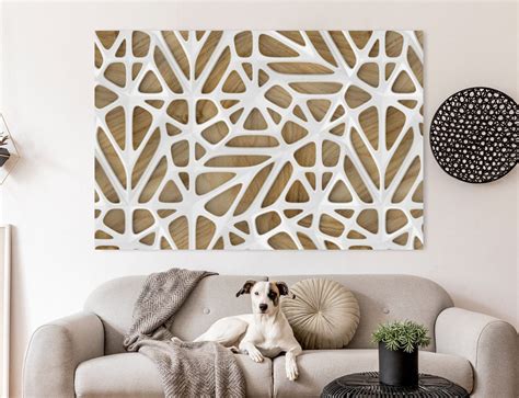 3d Wall Decor Wooden Geometric Wall Art Abstract Art Print 3d Etsy