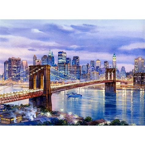 Brooklyn Bridge Fine Art Giclée Print New York Painting City
