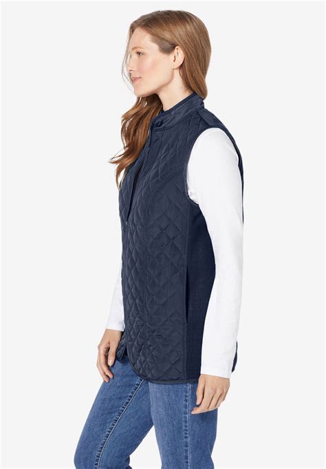 Zip Front Quilted Vest Fullbeauty Outlet